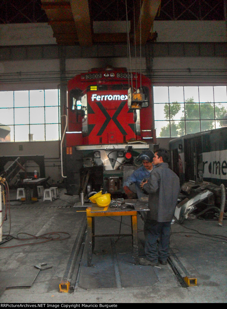 FXE Super 7 Locomotive being repaired